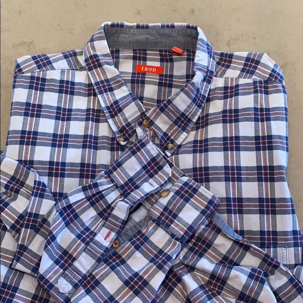 4Xl Blue Plaid Button Down Shirt